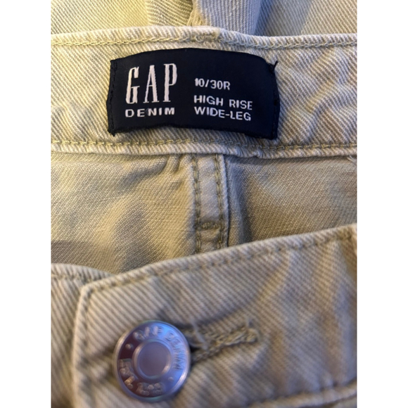Women's GAP High Rise Wide-Leg Jeans in Beige, Size 10/30R - Picture 6 of 10